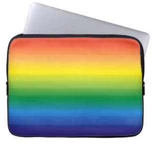 Housse Pour Ordinateur Portable Ombre Rainbow Pride Bold Bright Colorée