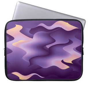 Housse Pour Ordinateur Portable Ondes violettes