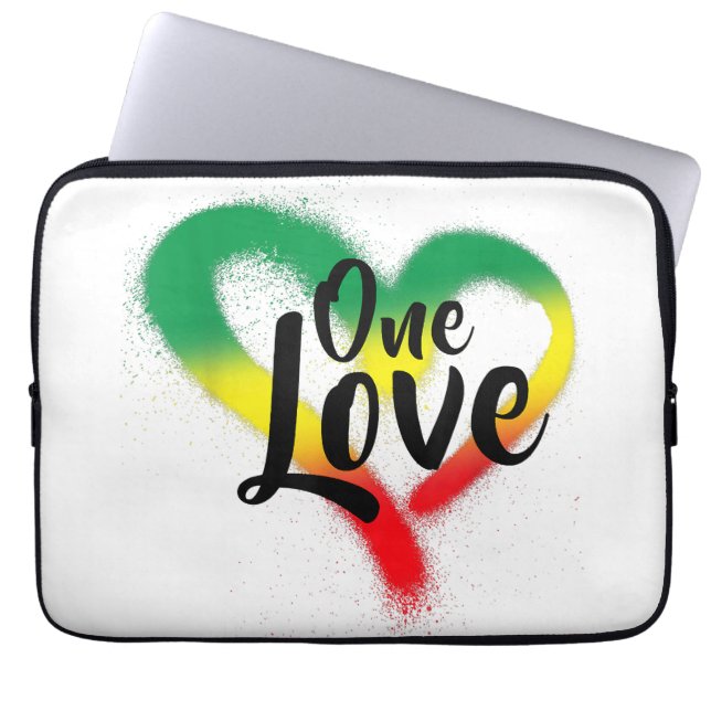Housse Pour Ordinateur Portable One Love One Heart Reggae Vibes (Devant)