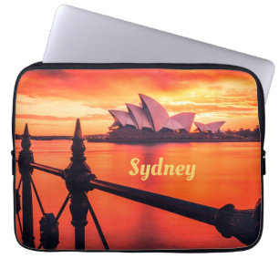 Housse Pour Ordinateur Portable Opéra de Sydney Australie Orange Sky
