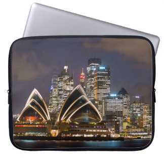 Housse Pour Ordinateur Portable Opéra de Sydney & ville la nuit, Australie