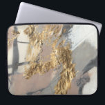 Housse Pour Ordinateur Portable Or<br><div class="desc">Golden Blush II de Jennifer Goldberger. Il présente des tons gris et rosés muets brossés à travers un arrière - plan neutre. La feuille d'or est accentuée par rapport à la conception.</div>