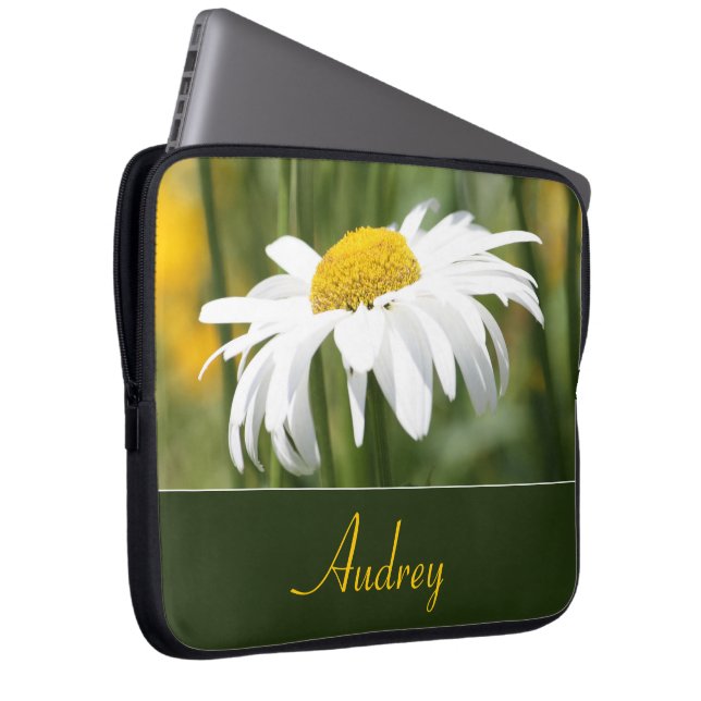 Housse Pour Ordinateur Portable Or blanc et vert (Devant droit)