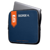 Housse Pour Ordinateur Portable Orange Blue Laptop Case for Man (devant gauche)