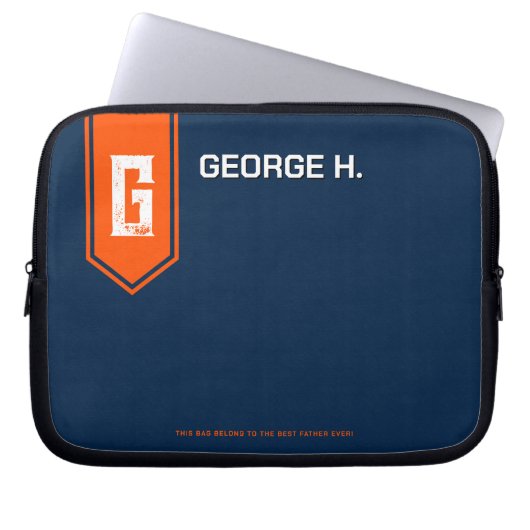 Housse Pour Ordinateur Portable Orange Blue Laptop Case for Man (Devant)