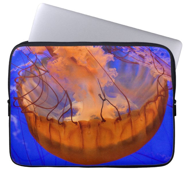 Housse pour ordinateur portable Orange Jellyfish | (Devant)