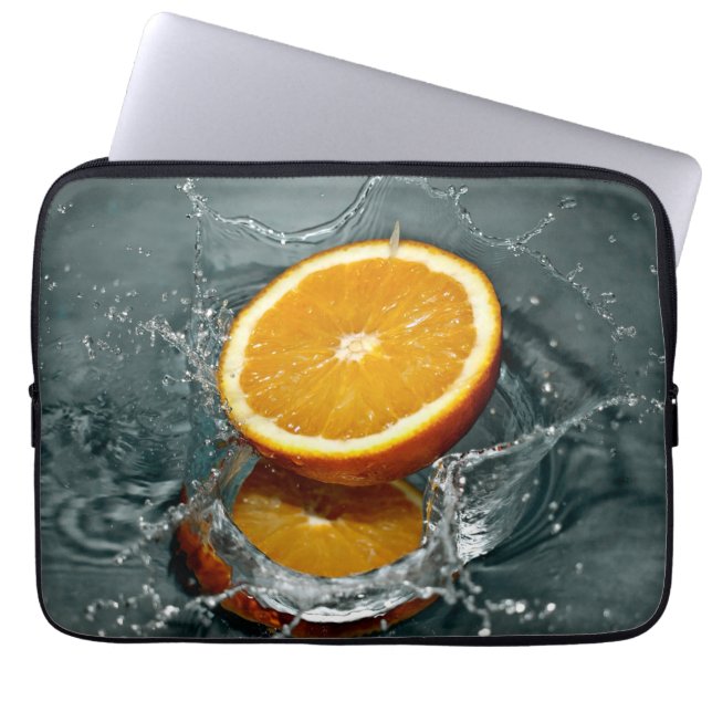Housse Pour Ordinateur Portable orange juteuse positive pour l'humeur vitaminée (Devant)