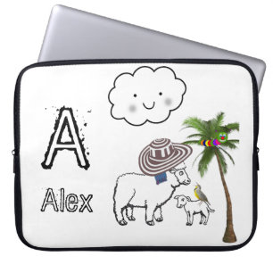 Housse Pour Ordinateur Portable Ordinateur portable Manches Moutons Nuages Palm Tr