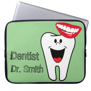 Housse Pour Ordinateur Portable Ordinateur portable Sleeve Tooth Smile Dentist Gre