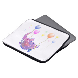 Housse Pour Ordinateur Portable Ordinateur portable volant éléphant Manches coloré