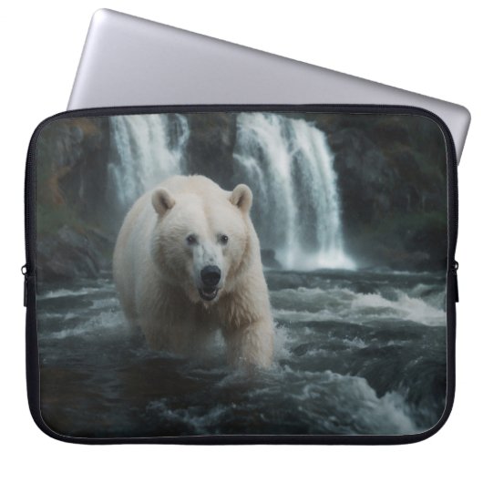 Housse Pour Ordinateur Portable Ours d'esprit blanc (Devant)