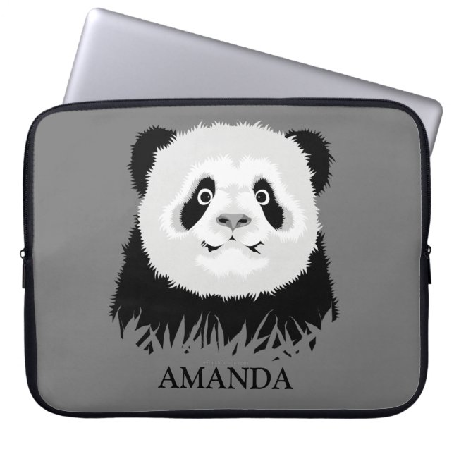Housse Pour Ordinateur Portable Ours Panda (Devant)