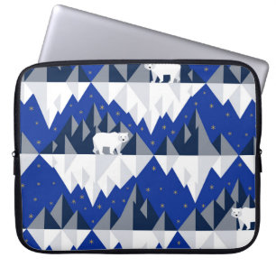 Housse Pour Ordinateur Portable Ours polaire sur Iceberg Motif sans couture.