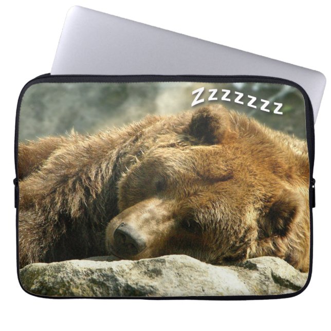 Housse Pour Ordinateur Portable Ours ronflant (Devant)