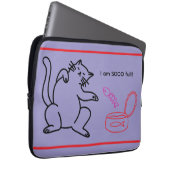 Housse Pour Ordinateur Portable Overstuffed Cat on Purple Electronics Bag (Devant droit)