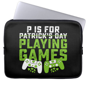 Housse Pour Ordinateur Portable P Est Pour Jouer Aux Jeux Joueur De Jeux St Patric