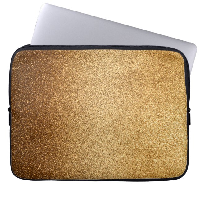 Housse Pour Ordinateur Portable Paillettes dorées  (Devant)