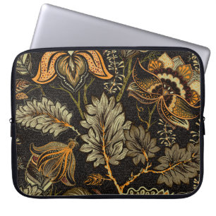 Housse Pour Ordinateur Portable Paisley floral indien, motif sans couture ethnique