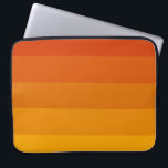 Housse Pour Ordinateur Portable Palette de bandes orange<br><div class="desc">Un design simple et moderne avec une motif rayée à palette orange.</div>