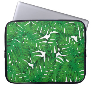Housse Pour Ordinateur Portable Palm Monstera Motif sans couture. Tropique verte b