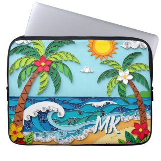 Housse Pour Ordinateur Portable Palm Trees on the Beach Personalized