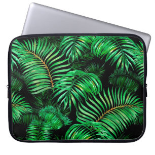 Housse Pour Ordinateur Portable Palm vert feuille motif