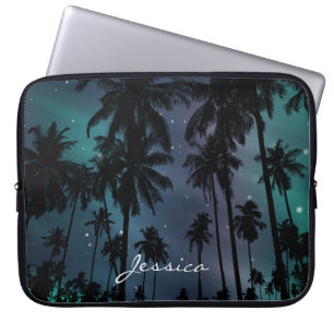 Housse Pour Ordinateur Portable Palmier et ciel étoilé personnalisé