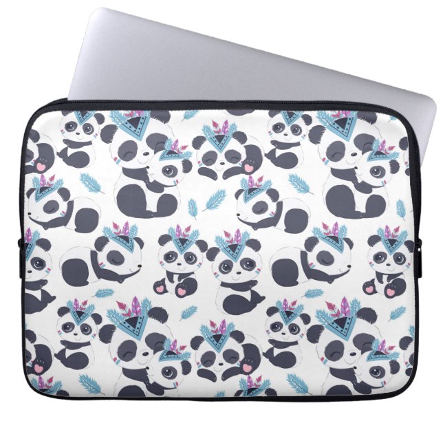 Housse Pour Ordinateur Portable Panda Lover | C'Est Comme Le Panda (Devant)
