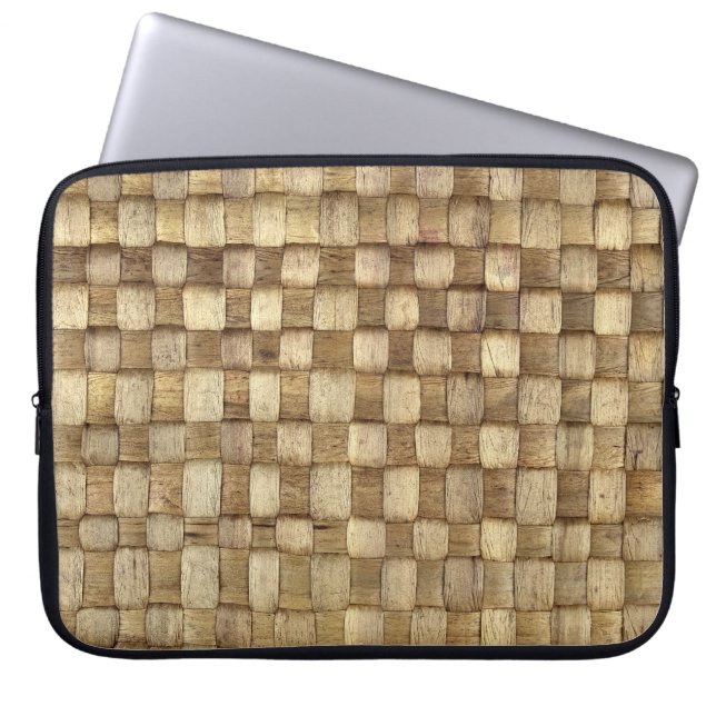 Housse Pour Ordinateur Portable Panier d'artisanat Texture sans couture (Devant)
