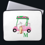Housse Pour Ordinateur Portable Panier de golf personnel féminin<br><div class="desc">Une charmante voiturette de golf unique — rose et vert — fait avec goût — prête à courir le terrain — sur ce coque d'ordinateur portable. —C'est un grand cadeau pour tous les amateurs de golf — fun / attrayant / unique. Personnalisez-le avec vos initiales/monogrammes. Si vous avez des questions...</div>