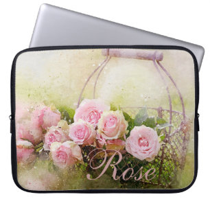 Housse Pour Ordinateur Portable Panier rose