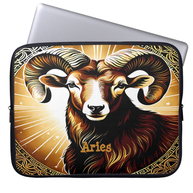 Housse Pour Ordinateur Portable Panneau Astrologie Aries (Devant)