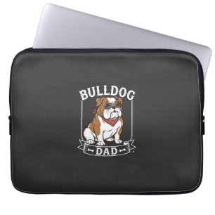 Housse Pour Ordinateur Portable Papa Bouledogue Chien Lunettes de soleil Bandana