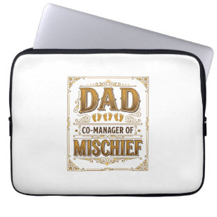 Housse Pour Ordinateur Portable Papa Co-gérant de la farce Conception de père drôl