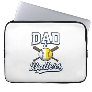Housse Pour Ordinateur Portable Papa de Ballers Baseball Softball Design Vintage_1