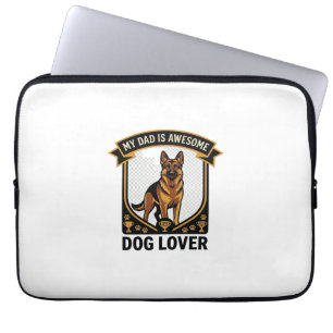 Housse Pour Ordinateur Portable Papa est un Amoureux de Chien Incroyable Pattes de