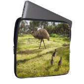 Housse Pour Ordinateur Portable Papa et bébé émeus, (Devant droit)