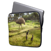 Housse Pour Ordinateur Portable Papa et bébé émeus, (devant gauche)