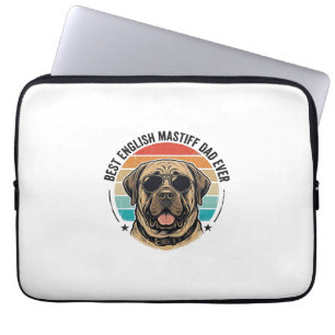 Housse Pour Ordinateur Portable Papa Mastiff Anglais Vintage Chien Coucher De Sole