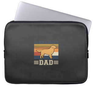 Housse Pour Ordinateur Portable Papa Retriever doré Chien Rétro