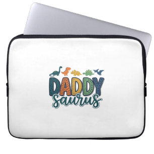 Housse Pour Ordinateur Portable Papa Saurus Mignon Papa Dinosaure Conception Vecto