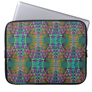 Housse Pour Ordinateur Portable Papier peint Dotée Orderly Chaos coloré + votre id