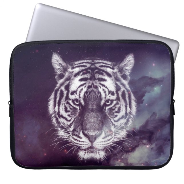 Housse Pour Ordinateur Portable Papier peint Galaxy Tiger Face (Devant)
