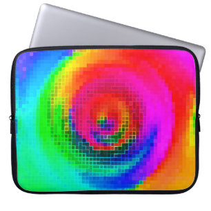 Housse Pour Ordinateur Portable Papier peint géométrique multicolore motif abstrai
