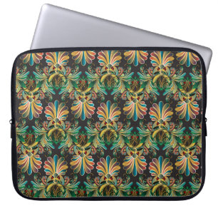 Housse Pour Ordinateur Portable Papier peint Ornate Flower Luxury