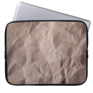 Housse Pour Ordinateur Portable Papier Rustique Crumpled : Texture Vintage