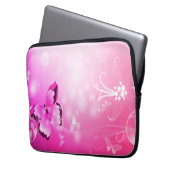 Housse Pour Ordinateur Portable Papillon magenta (devant gauche)