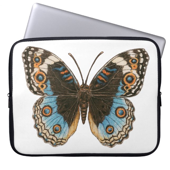 Housse Pour Ordinateur Portable Papillon Pansy Bleu (Devant)