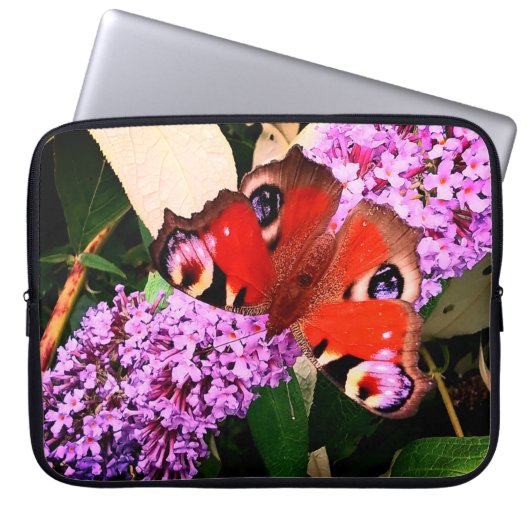 Housse Pour Ordinateur Portable Papillon rouge (Devant)