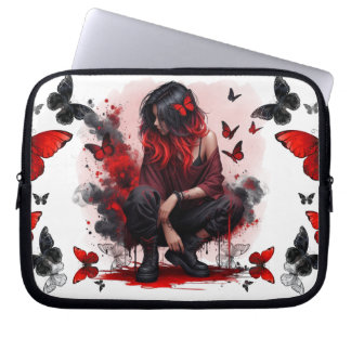 Housse Pour Ordinateur Portable Papillons gothiques & fantaisie féminine